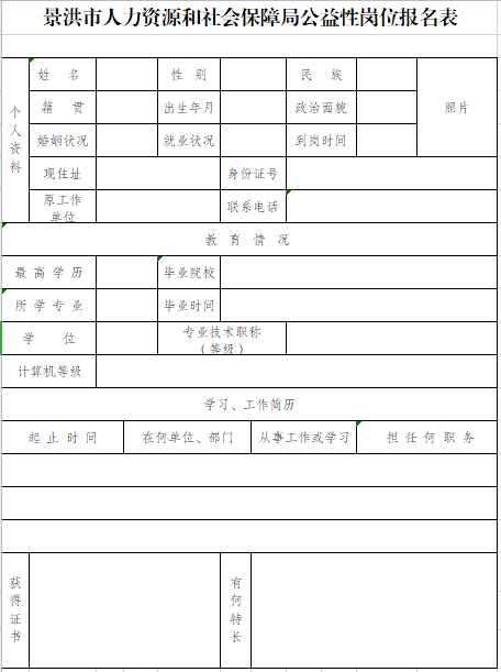 景谷傣族彝族自治县人力资源和社会保障局招聘公告概览